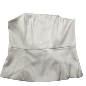 Banana Republic Cream Strapless Peplum Bustier Top